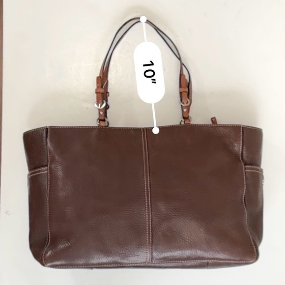 🐝 Coach X-Large Chelsea Brown Pebbled Leather Tote - G063-F10026 - Picture 13 of 16